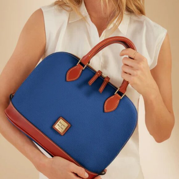 Dooney & Bourke Handbags - Dooney & Bourke Pebbled Leather Zip Zip Satchel